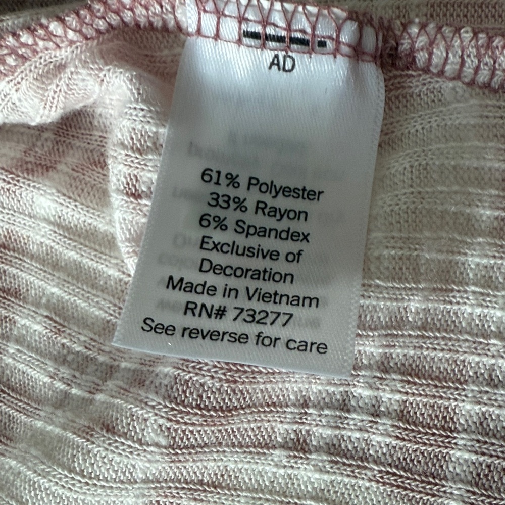 Sonoma Floral V-Neck Long Sleeve Tie Front Top - Pink and White - Picture 6 of 8